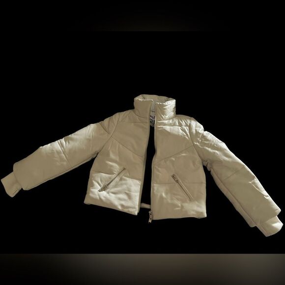 Walter Baker Lambs leather puffer coat - Picture 2 of 6